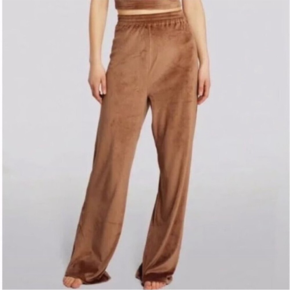 🤎SKIMS VELOUR TRACK PANTS IN SIENNA M - Picture 2 of 7